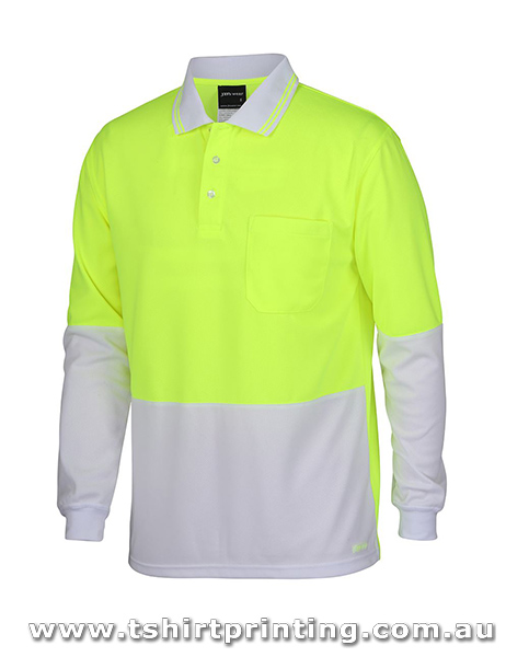 W20LP Johnny Bobbin Hi Vis L/S Traditional Polo